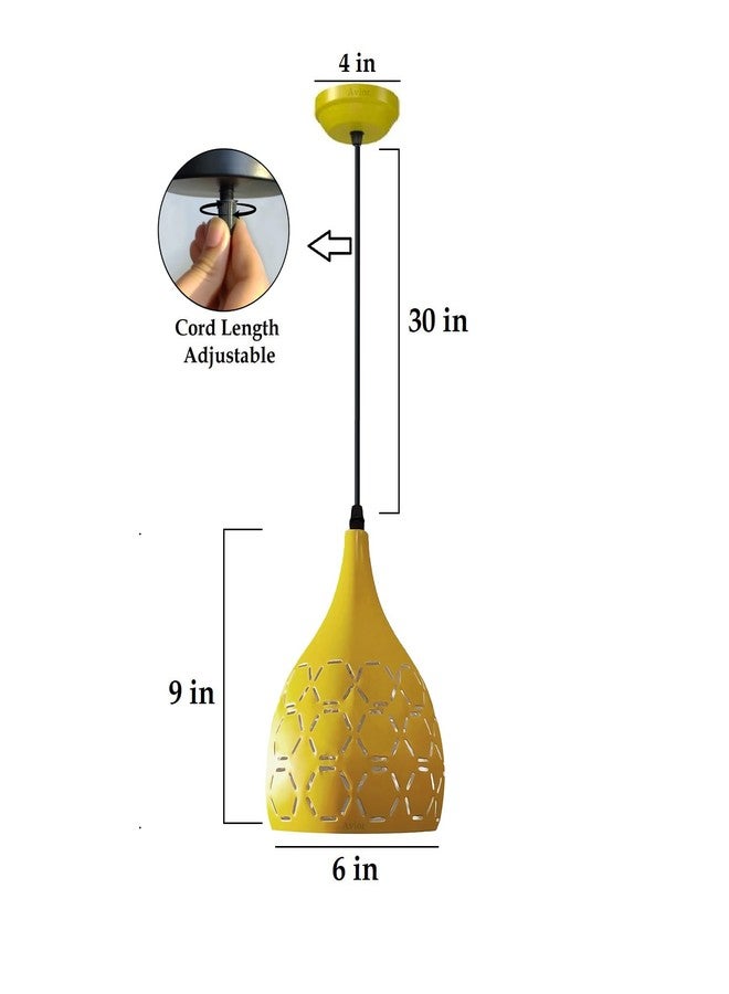 Avior Lemon Ceiling Hanging Lights for Living Room, Bedroom Pendant Lamp, Restaurant (Pack of 1) - Image 3